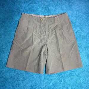 Lacoste Shorts Mens 40 Beige Pleated Front Classic Preppy Rear Button Pockets